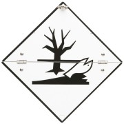 FISH / TREE  signs at 250mm x 250mm ( SELF ADESIVE ) (PACK OF 4)