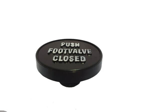 KNOB 02473 PUSH FOOTVALVE CLOSED BUTTON