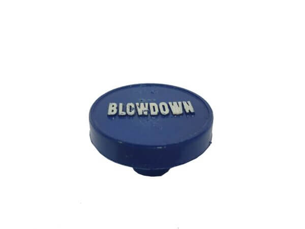 KNOB 02474 BLOWDOWN BUTTON (BLUE)